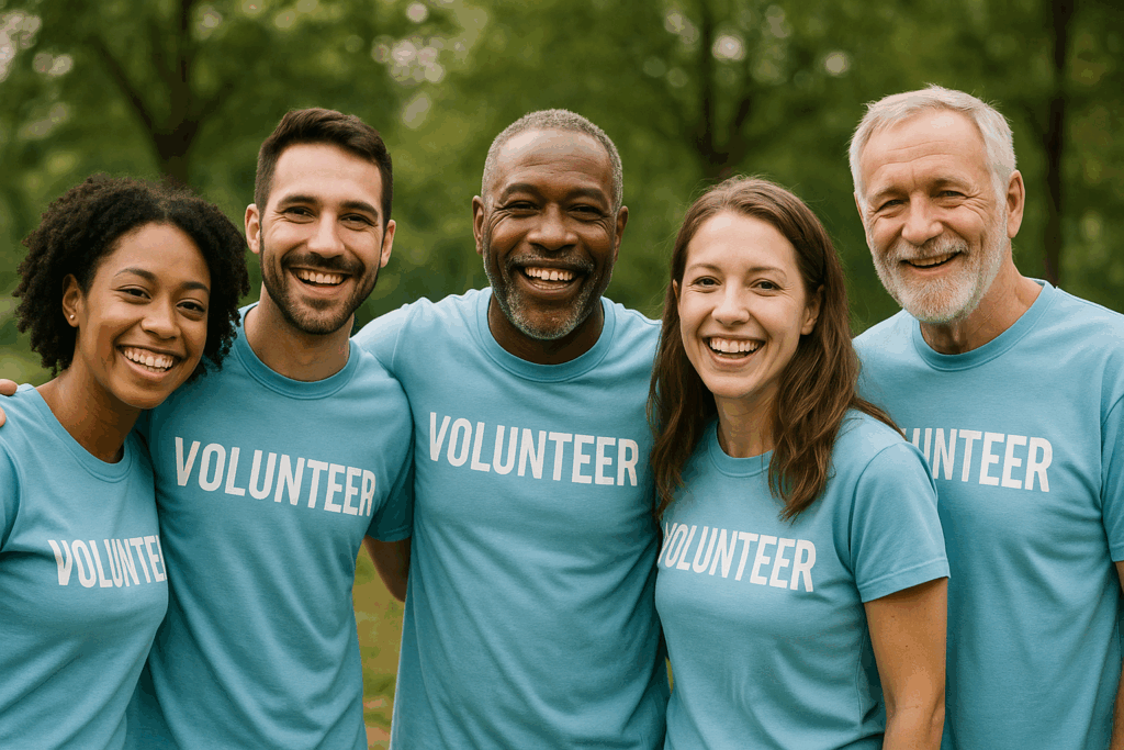 A group of volunteer care workers that are entitled to a free DBS check